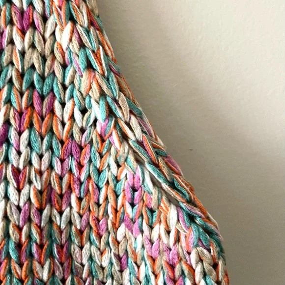 For The REPUBLIC Women’s Multicolor Handmade Knitted Cropped Tank Top Size US M - Picture 12 of 16